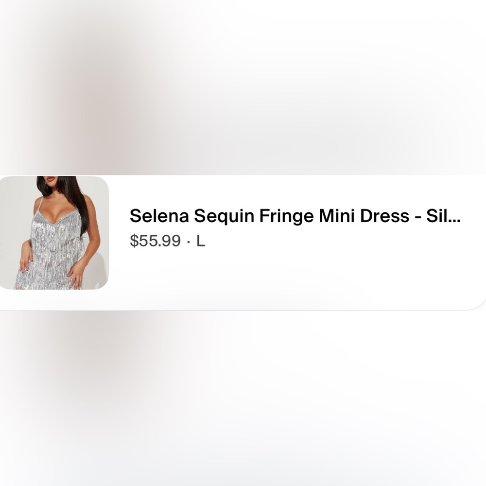 Fashion Nova Silver Sequin Bodycon Dress